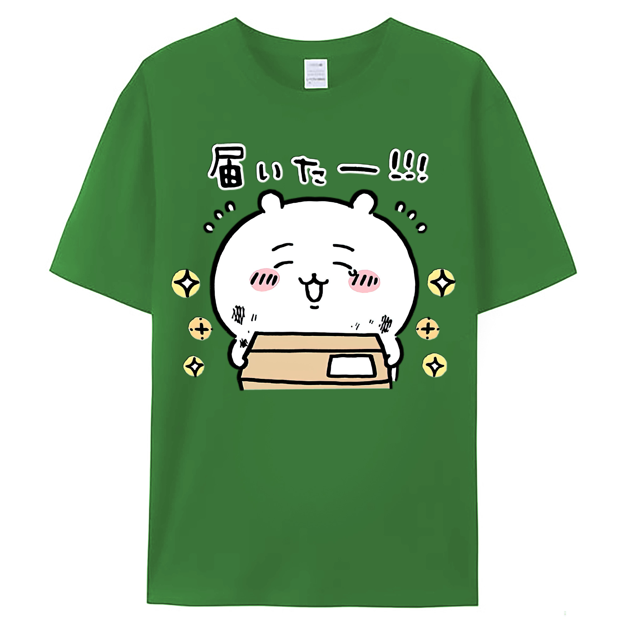 （画像用） ちいかわ ちいかわ Chii-kawa chiikawa レディースカジュアルプリントTシャツ（綿100％）